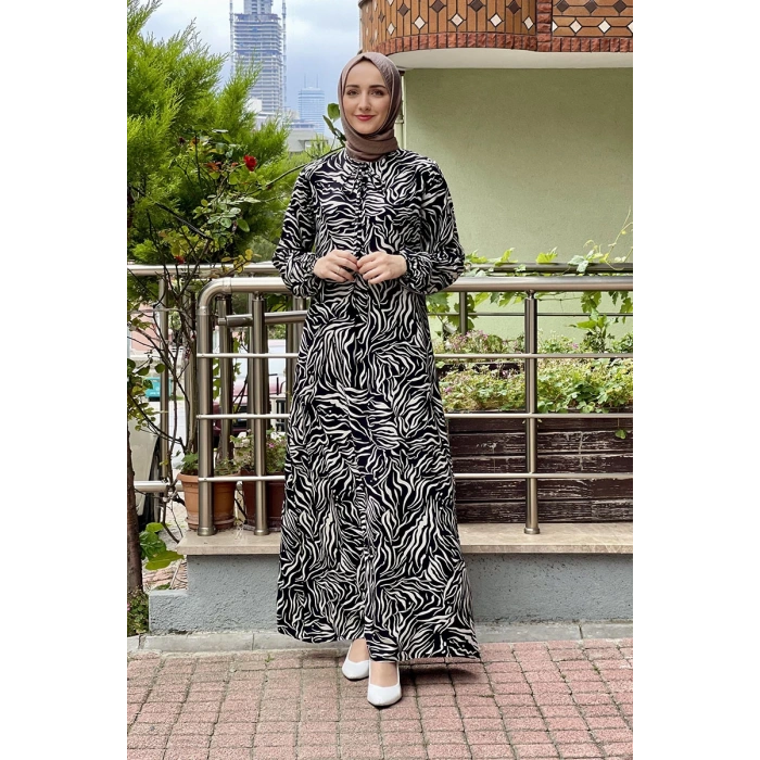 Moda Çizgi Tesettür Elbise