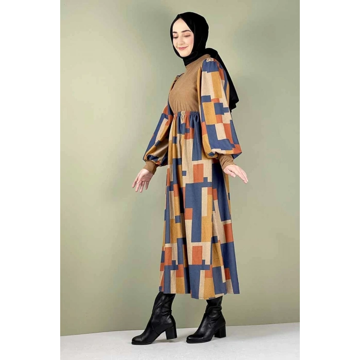 Moda Çizgi Tesettür Elbise