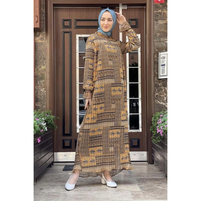 Moda Çizgi Tesettür Elbise