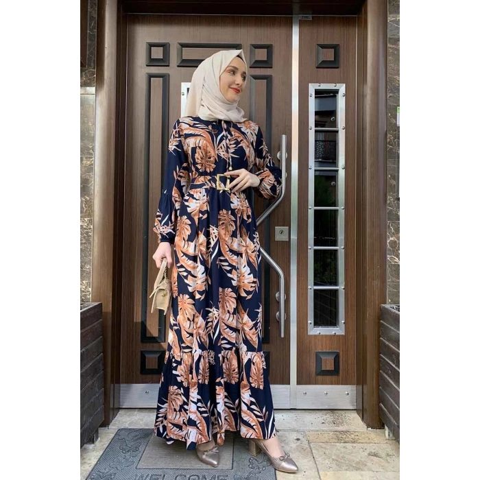 Moda Çizgi Tesettür Elbise