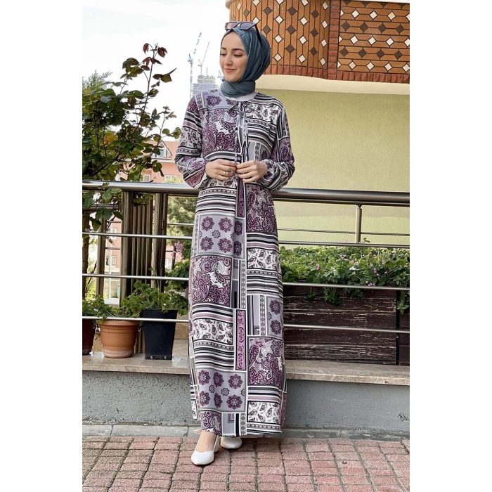 Moda Çizgi Tesettür Elbise