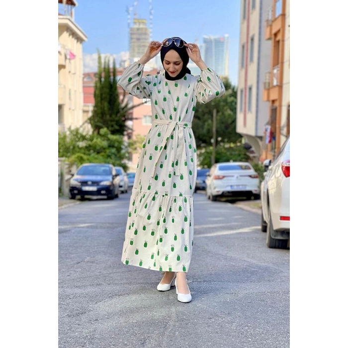 Moda Çizgi Tesettür Elbise