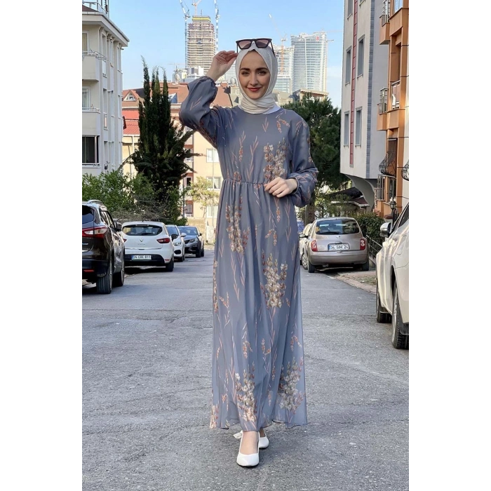 Moda Çizgi Tesettür Elbise