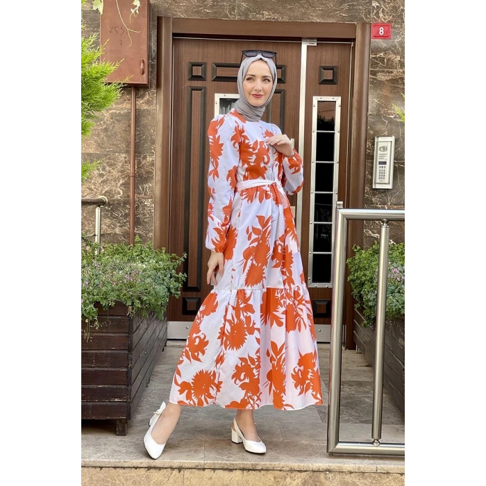 Moda Çizgi Tesettür Elbise