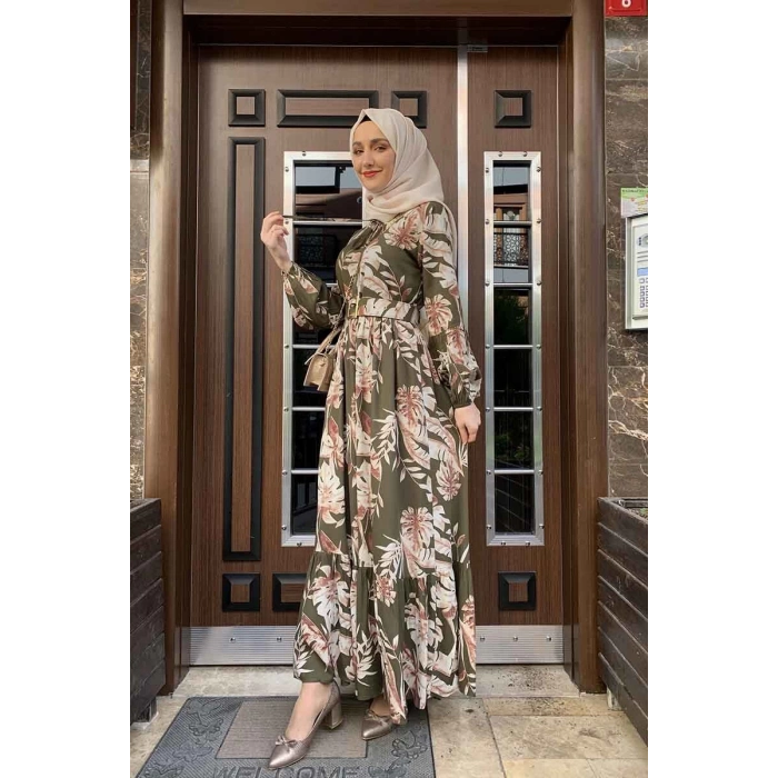 Moda Çizgi Tesettür Elbise