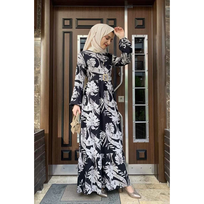 Moda Çizgi Tesettür Elbise