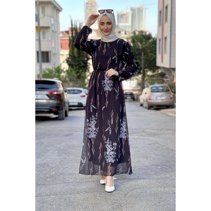 Moda Çizgi Tesettür Elbise