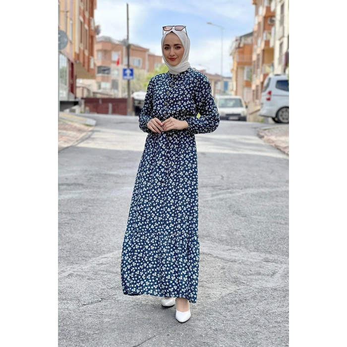 Moda Çizgi Tesettür Elbise