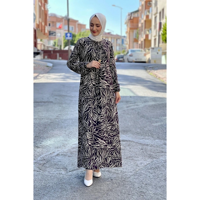 Moda Çizgi Tesettür Elbise