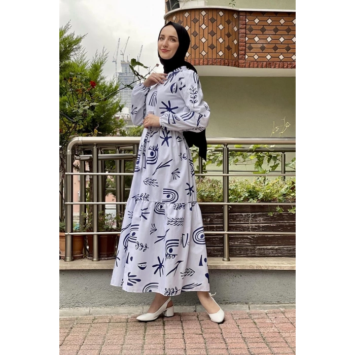 Moda Çizgi Tesettür Elbise