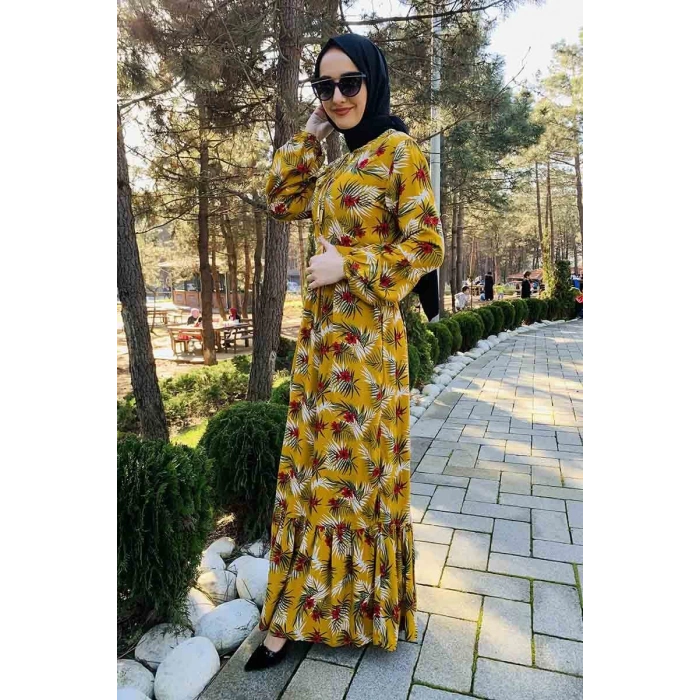 Moda Çizgi Tesettür Elbise