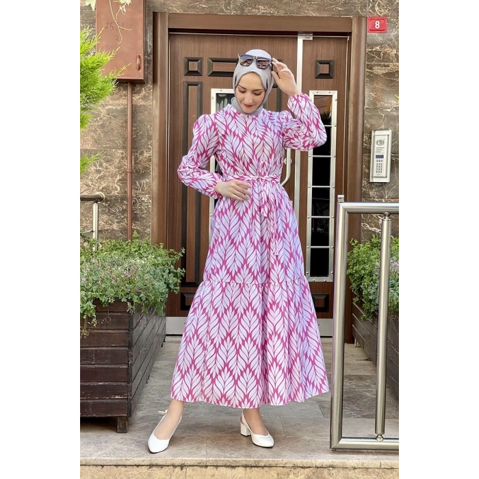 Moda Çizgi Tesettür Elbise