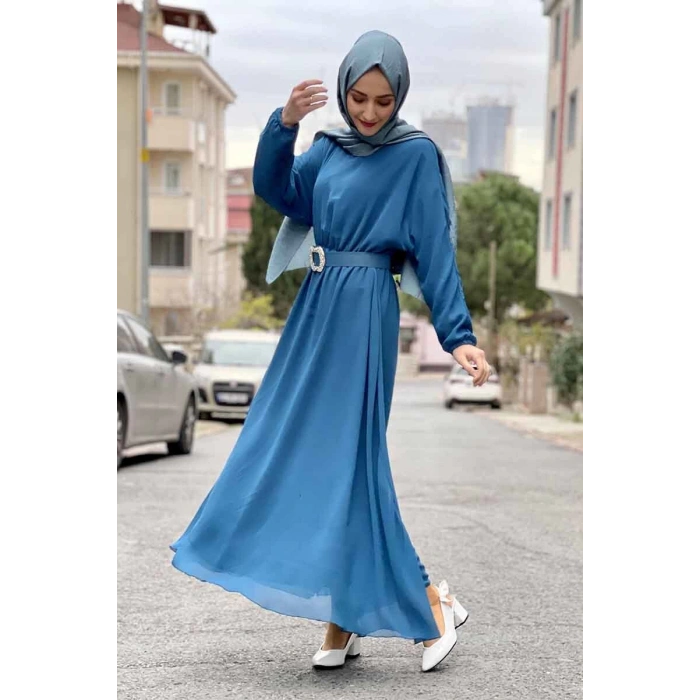 Moda Çizgi Tesettür Elbise