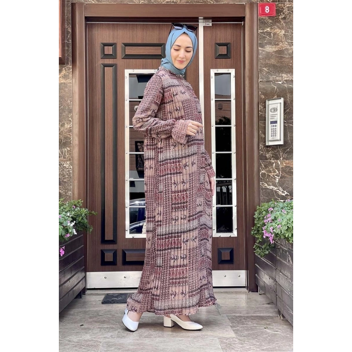 Moda Çizgi Tesettür Elbise