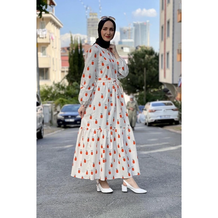 Moda Çizgi Tesettür Elbise