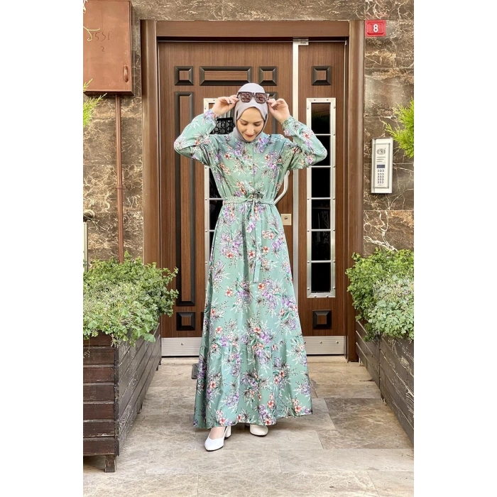 Moda Çizgi Tesettür Elbise