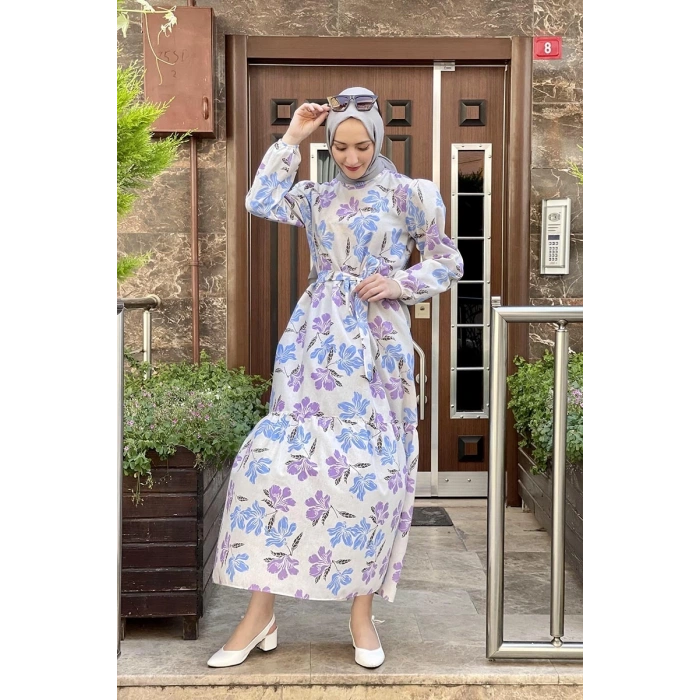 Moda Çizgi Tesettür Elbise