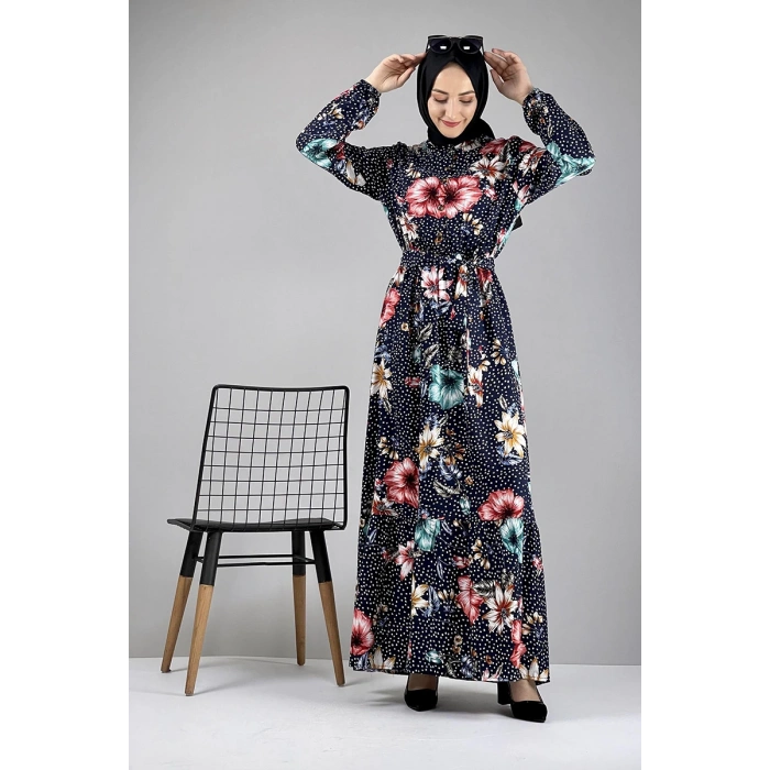 Moda Çizgi Tesettür Elbise