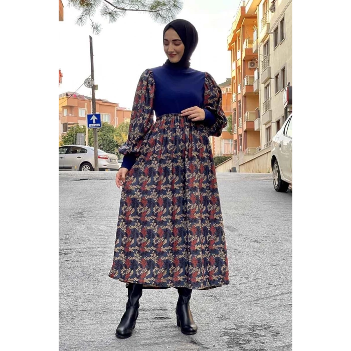 Moda Çizgi Tesettür Elbise