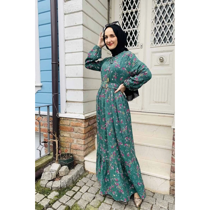 Moda Çizgi Tesettür Elbise