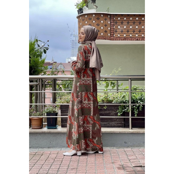 Moda Çizgi Tesettür Elbise