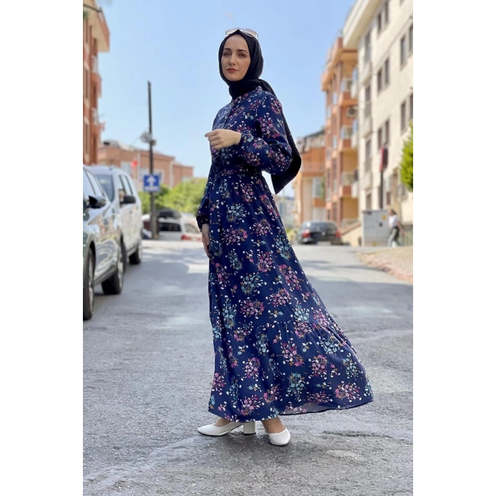 Moda Çizgi Tesettür Elbise