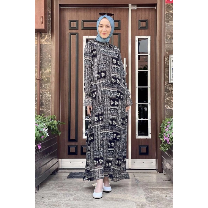 Moda Çizgi Tesettür Elbise