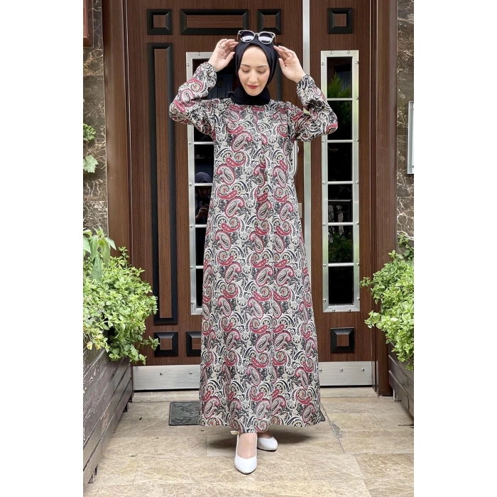 Moda Çizgi Tesettür Elbise