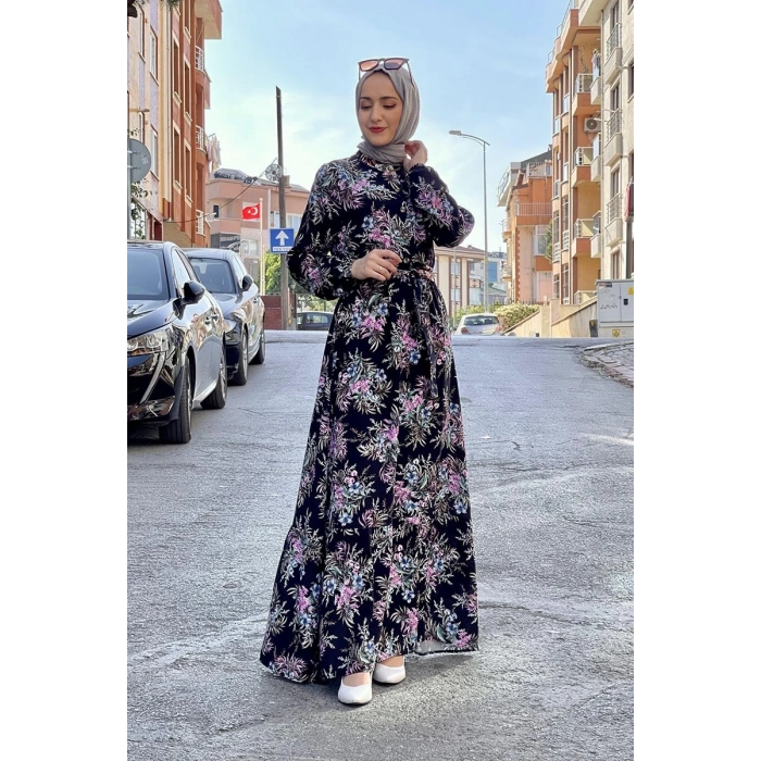 Moda Çizgi Tesettür Elbise