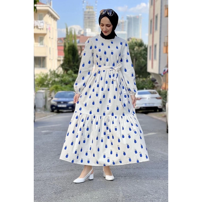 Moda Çizgi Tesettür Elbise