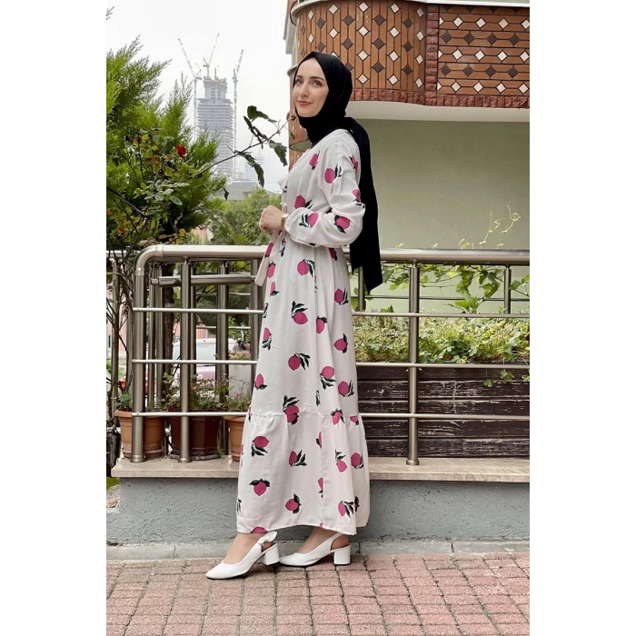 Moda Çizgi Tesettür Elbise