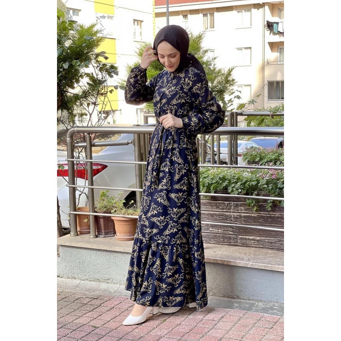 Moda Çizgi Tesettür Elbise