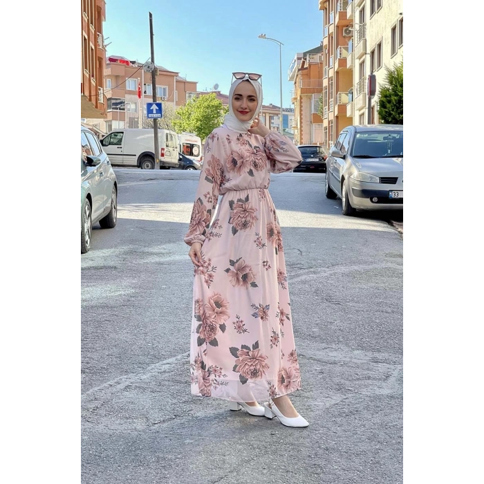 Moda Çizgi Tesettür Elbise