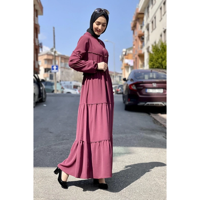 Moda Çizgi Tesettür Elbise