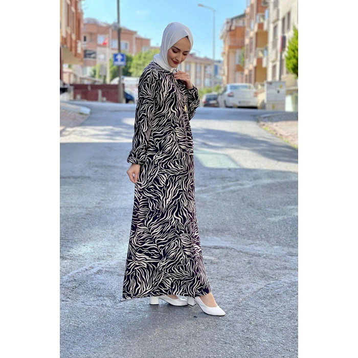 Moda Çizgi Tesettür Elbise