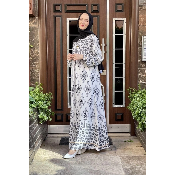 Moda Çizgi Tesettür Elbise