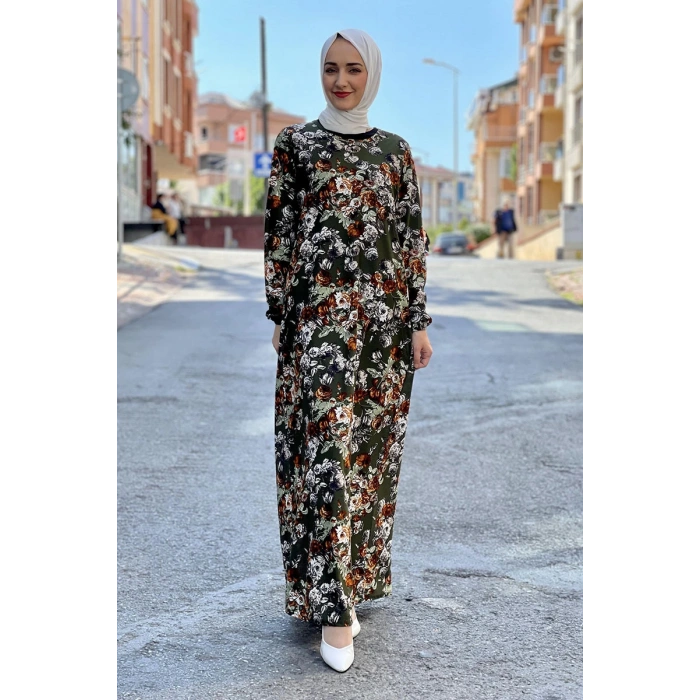 Moda Çizgi Tesettür Elbise