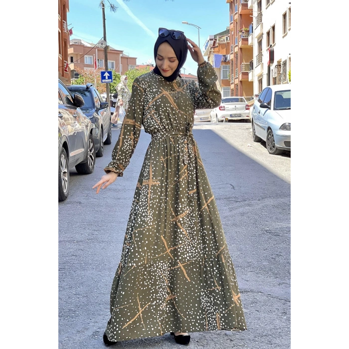 Moda Çizgi Tesettür Elbise