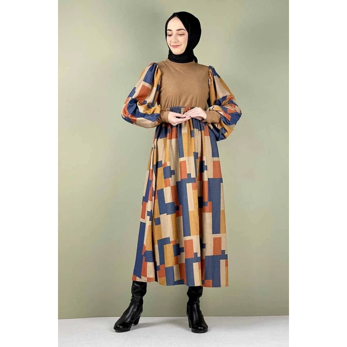 Moda Çizgi Tesettür Elbise