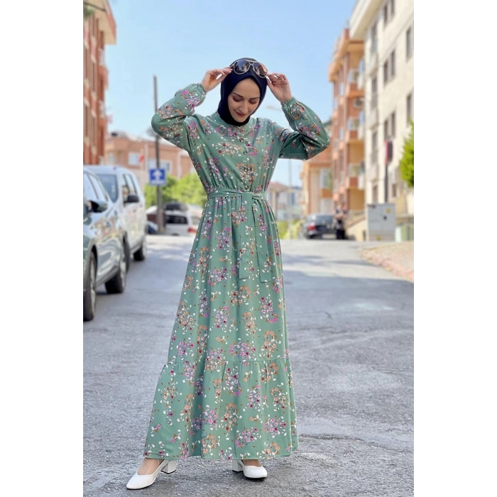 Moda Çizgi Tesettür Elbise