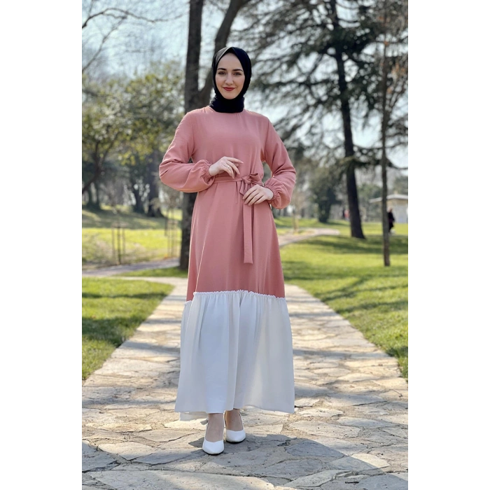 Moda Çizgi Tesettür Elbise