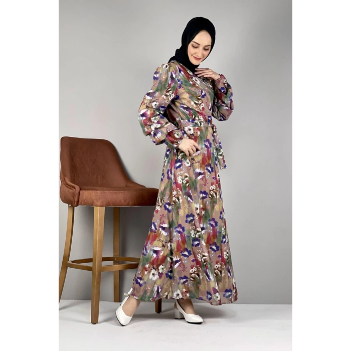 Moda Çizgi Tesettür Elbise