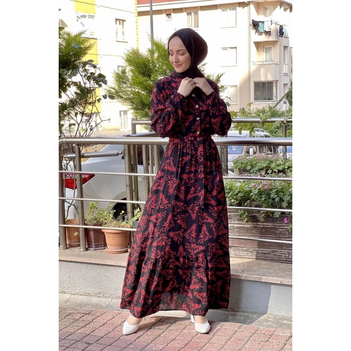 Moda Çizgi Tesettür Elbise