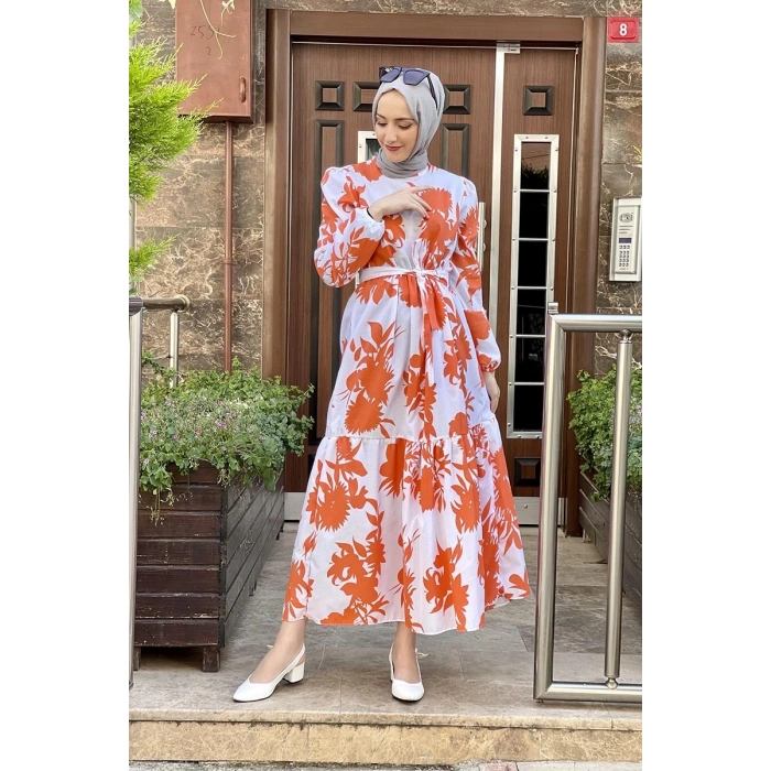 Moda Çizgi Tesettür Elbise