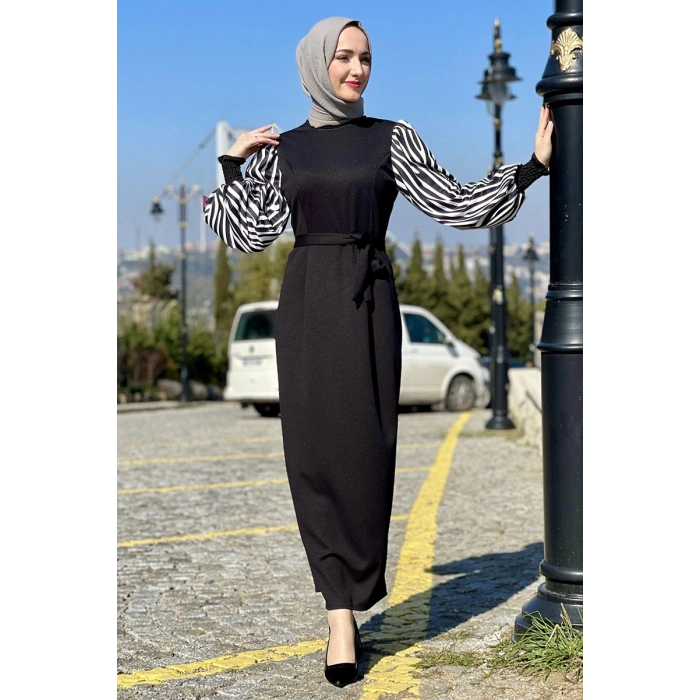 Moda Çizgi Tesettür Elbise