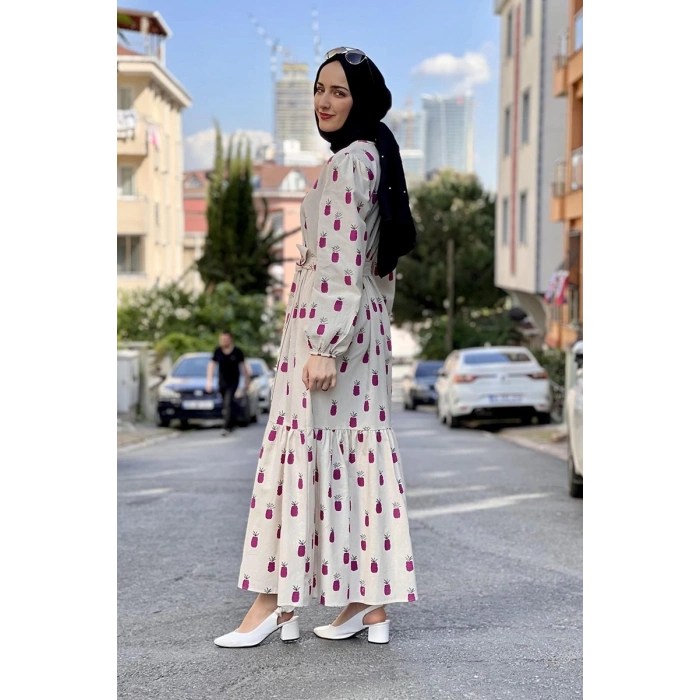 Moda Çizgi Tesettür Elbise