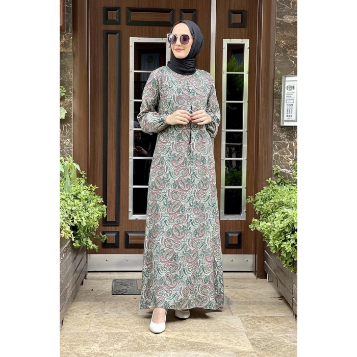 Moda Çizgi Tesettür Elbise