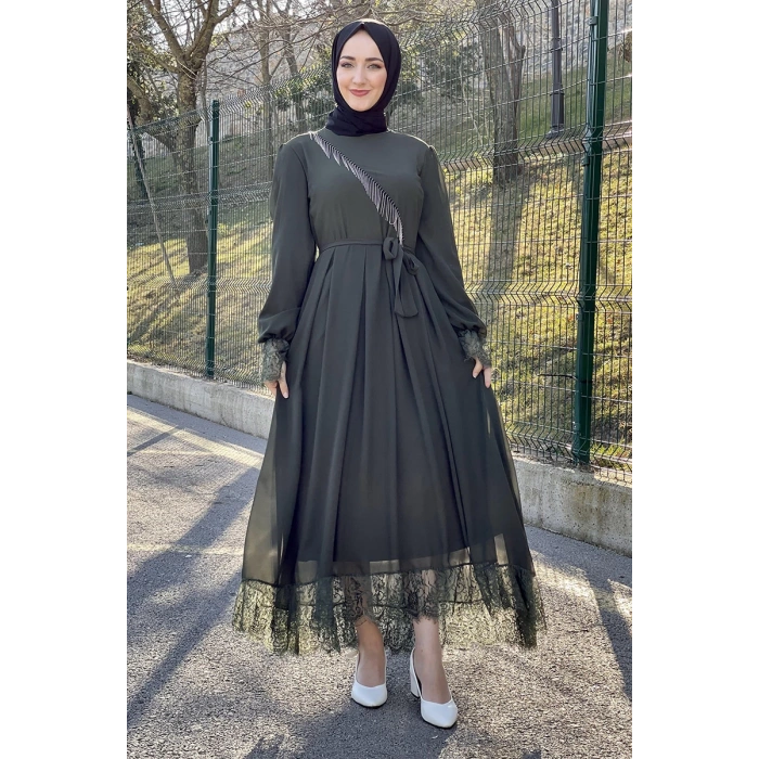 Moda Çizgi Tesettür Elbise