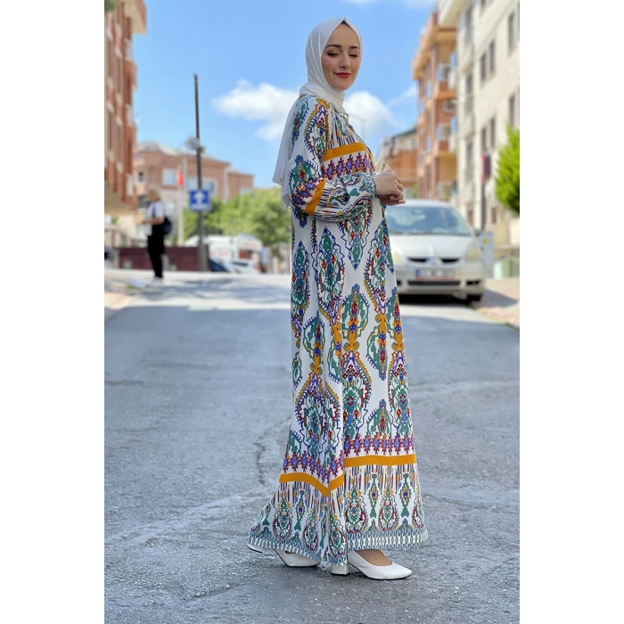 Moda Çizgi Tesettür Elbise