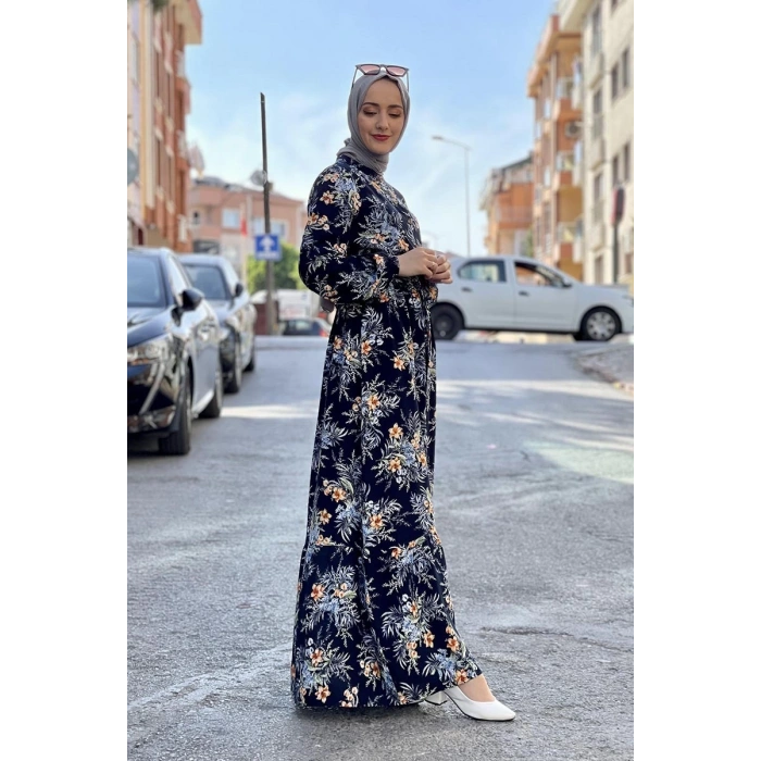 Moda Çizgi Tesettür Elbise